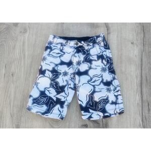 Nautica Shorts Toddler Blue Floral Print Bermuda Casual Summer Beach Pockets